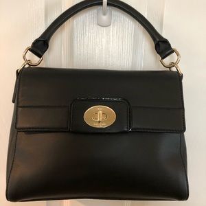 Kate Spade black Napa leather satchel EUC